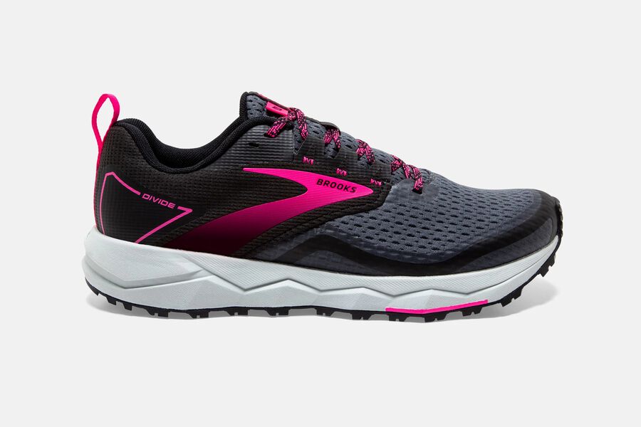 Brooks Divide 2 Trail Running Shoes - Womens - Black/Pink - JB2158469